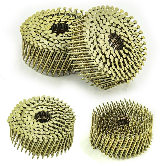 meite  9,000 Pieces CNFS2550 15 Degree Screw Shank Galvanized Wire Collated Nails, 2-inch
