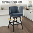 thumbnail image 3 of Dycanpo 30''H Swivel Bar Stools Set of 6 with Back Faux Leather for Home Kitchen Island,Navy Blue, 3 of 8