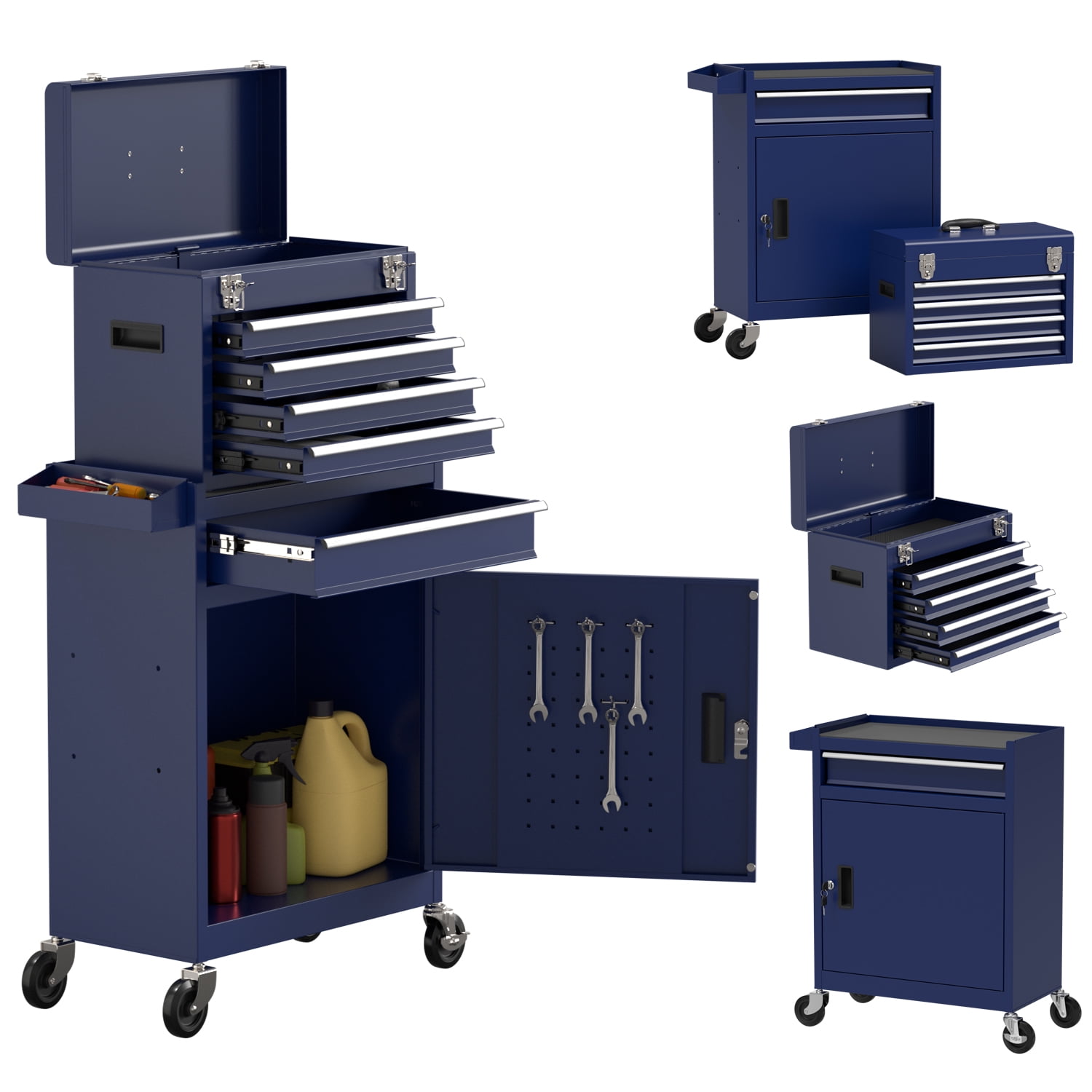 5 Drawer Mechanic Tool Chest with Wheels Heavy Duty Rolling Tool Box