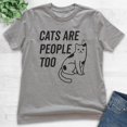 thumbnail image 2 of Kids Cats Are People Too Shirt, Youth Kids Boy Girl T-Shirt, Cat T-shirt, Kitten Shirt, Cat Lover Shirt, Dark Heather Gray, Small, 2 of 4