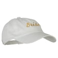 thumbnail image 5 of Glitter Bride Embroidered Unstructured Washed Cap - White OSFM, 5 of 5