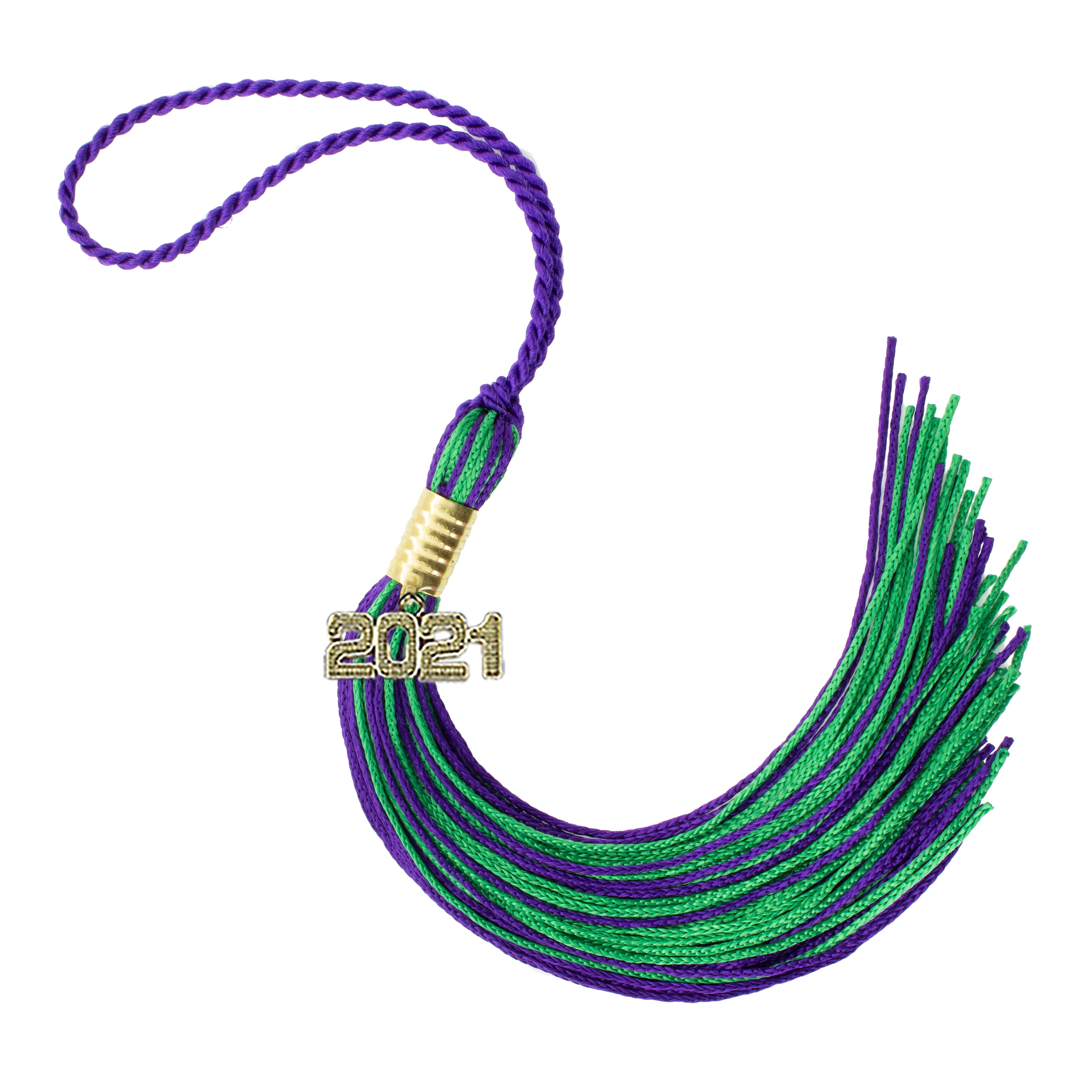 Graduation Tassel 2021 PURPLE/KELLY Tassel Depot Brand