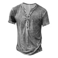 thumbnail image 3 of BOBOGOJP T-Shirts Classiques à Manches Courtes pour Hommes Coupe Ajustée T-Shirt à Col Rond à Manches Courtes (Gris,TTG), 3 of 4