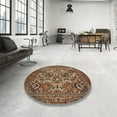 thumbnail image 3 of Ahgly Company Indoor Square Traditional Bakers Brown Persian Area Rugs, 7' Square, 3 of 6