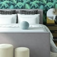 thumbnail image 3 of TOV Furniture Boba 14" Round Sea Blue Velvet Pillow, 3 of 3