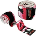 thumbnail image 2 of MRX Knee Wraps Weight Lifting Straps Guard Pads Sleeves Powerlifting Gym Bandage Camo Pink, 2 of 2