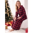 thumbnail image 4 of Dreams & Co. Plus Size Long Hooded Fleece Sweatshirt Robe, 4 of 6