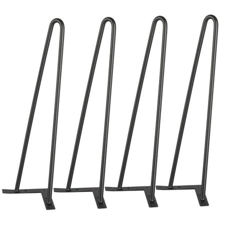 Has Four Legs (Yaheetech 16'' Heavy Duty Hairpin Table Legs Set of 4 Dining Table Laptop Desk Leg Black 3/8'',2)