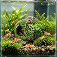thumbnail image 4 of Cueva de resina para acuario, decoración para peceras – Adorno de roca de arenisca natural con entrada grande para peces, camarones y tortugas – Refugio acuático para terrario o acuario paisajístico, 4 of 6