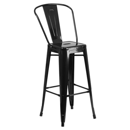 Flash Furniture 30 High Metal Indoor Outdoor Barstool With Back Flash Furniture 30 High Metal Indoor Outdoor Barstool With Back Multiple Colors