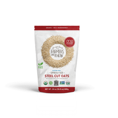 One Degree Organic Foods Gluten Free Sprouted Steel Cut Oats, 24 oz
