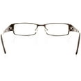 thumbnail image 4 of Unisex Optical Eyewear - Rectangle Shape, Metal Full Rim, Valley Brown, 4 of 4