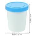 4pcs Ice Cream Freezer Storage Container Round Dessert Cups Ice Cream