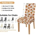 thumbnail image 3 of 4 Pcs Fall Dining Chair Covers, Autumn Pumpkin Maple Leaves Buffalo Check Stretch Removable Washable Seat Slipcovers, Thanksgiving Kitchen Dining Room Hotel Decor, 3 of 6