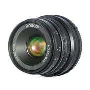 Andoer 25mm F1.8 APS C Manual Focus Camera Lens for Sony E Mount Mirrorless Cameras A7III/A9/NEX Wide Angle Replacement