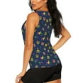mardi gras black tank top