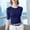 A Blue, variant on HAPIMO Womens Crewneck Short Sleeve Tops Slim Fit Basic Layer Blouses Trendy Going Out Outfits Lightweight Spring Summer Casual Tops Red XL