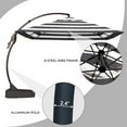 thumbnail image 5 of Grand Patio 10ft Deluxe Cantilever Aluminum Offset Umbrella, Large Rectangular Patio Umbrella with Base, Black & White, 5 of 8