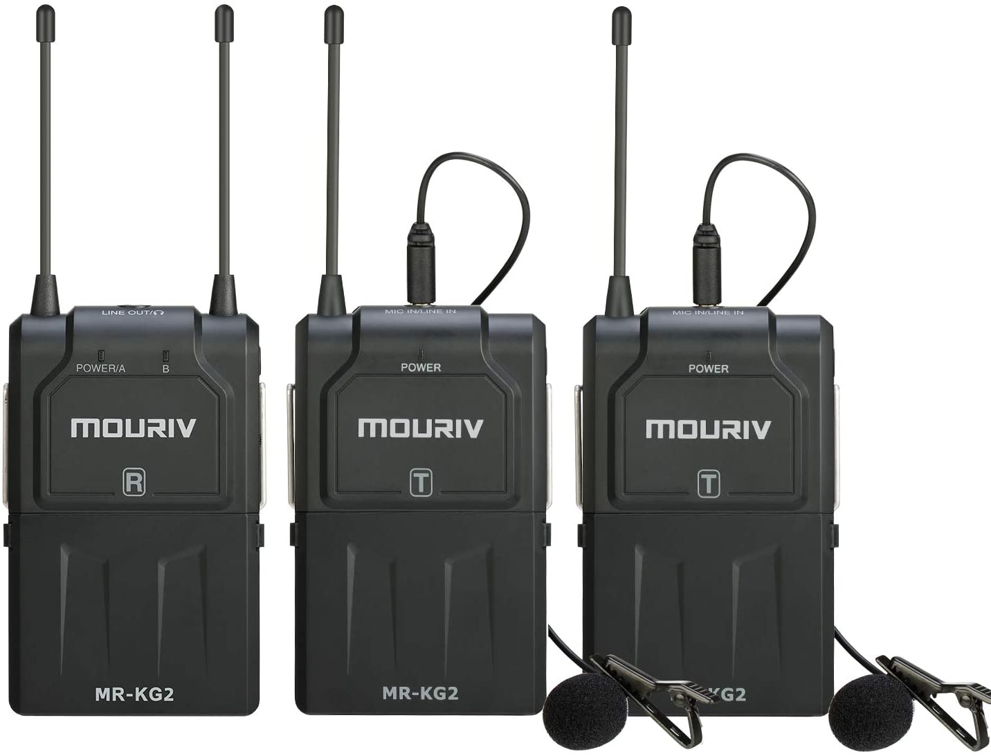 Wgthhk 16Channel UHF Wireless Lavalier Microphone System, Wireless Lav