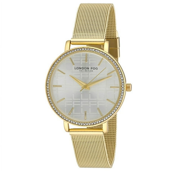 London Fog Buckingham Gold Mesh Bracelet Watch