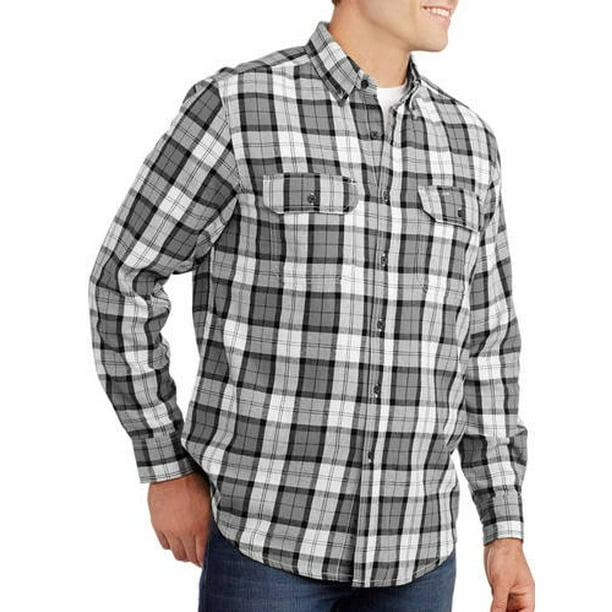 Faded Glory - Faded Glory Long Sleeve Flannel Shirt - Walmart.com ...