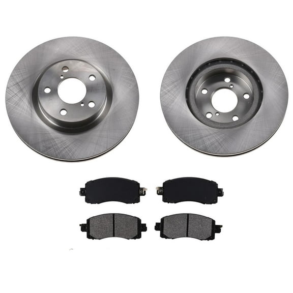 Disc Rotors Ceramic Pads Fits For Standard 277MM Rotors 17-21 Subaru Impreza 3pc