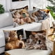thumbnail image 1 of 4 fundas de almohada decorativas con estampado de gatos | Fundas de cojín de poliéster suave de 45 x 45 cm con cremallera oculta para sofá y cama, 1 of 6