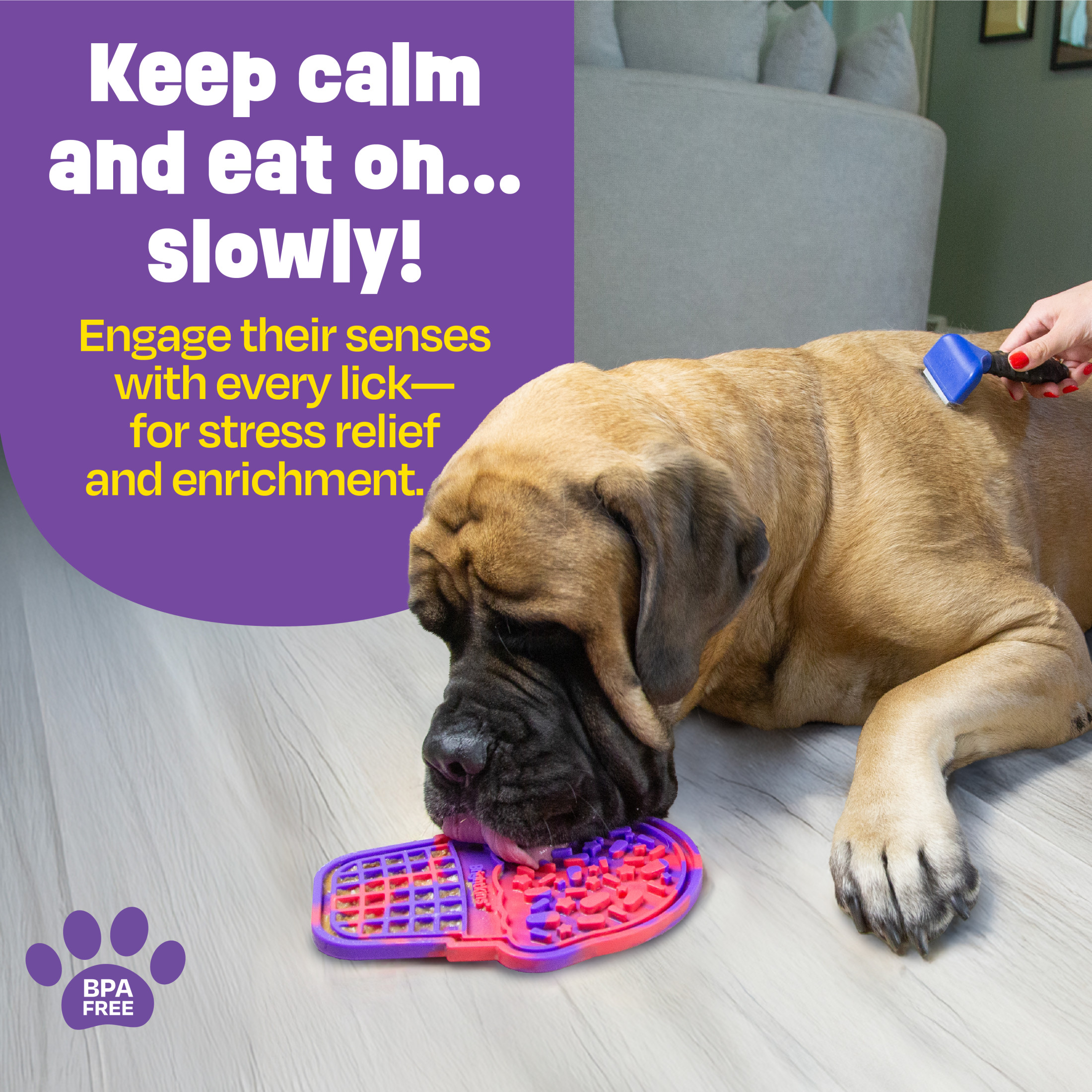 Brightkins  Pup Cone Lick Mat, Enrichment  and Interactive Dog Toys
