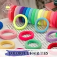 thumbnail image 2 of JIRIS 100 pcs No Break Hair Ties fitting Kit, and limited-time Starter Kit | Gentle for any hair type with no slipping or snagging Color mixing(Rainbow), 2 of 7