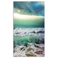 thumbnail image 2 of Green Foaming Waves and Blue Sky - Large Seashore Canvas Print, 2 of 3