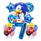 thumbnail image 5 of Globo de papel de aluminio para decoración de fiesta de cumpleaños, suministros de actividades para niños, juguetes de baño para bebés, Sonic azul, dibujos animados（26pcs18, 5 of 5