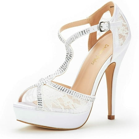

Women Peep Toe High Heel Sandals Buckle Wedding Party Dress Shoes Size 5-11