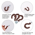 thumbnail image 4 of Uxcell 50pcs Cup Ceiling Hooks 1/2 Inch Metal with Vinyl Coated Screw in Holder Brown, 4 of 7