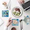 thumbnail image 1 of FMSHPON Mermaid Cartoon Illustration Set of 4 Coaster for Drinks, Absorbent Ceramic Stone Coasters Cup Mat with Cork Base for Home Kitchen Room Coffee Table Bar Decor, 1 of 4