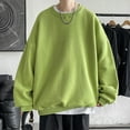 thumbnail image 2 of BJUTIR Mens Sweatshirts And Hoodies Casual Solid Dropped Shoulder Sleeve Tops Round Neck Sweatshirt Blouse, 2 of 7