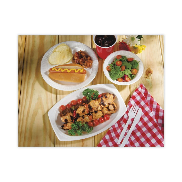 Concorde Non-Laminated Foam Plate, 3-Compartment, 10.25 Concorde Non-Laminated Foam Plate, 3-Compartment, 10.25