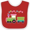 thumbnail image 3 of Inktastic Valentine Heart Train Boys or Girls Baby Bib, 3 of 4