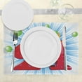 thumbnail image 3 of Ambesonne Blue White Place Mats Set of 4, Abstract Balloons, Standard Size, Pale Green and Red, 3 of 6