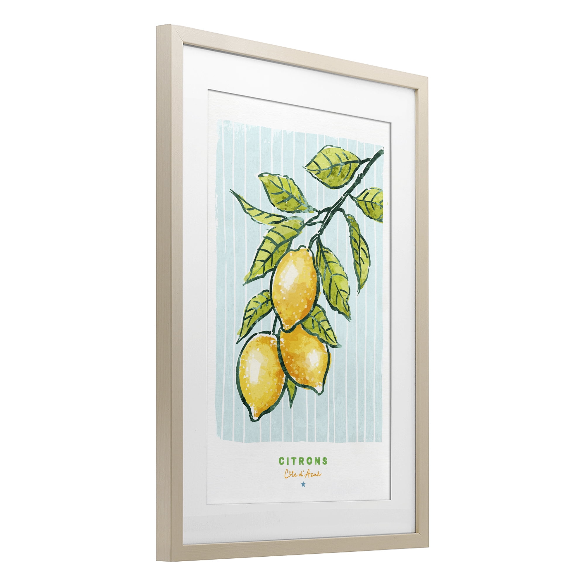 Stupell Industries Modern Bistro Lemons Birch Framed Print Under Glass, design by Chad Barrett