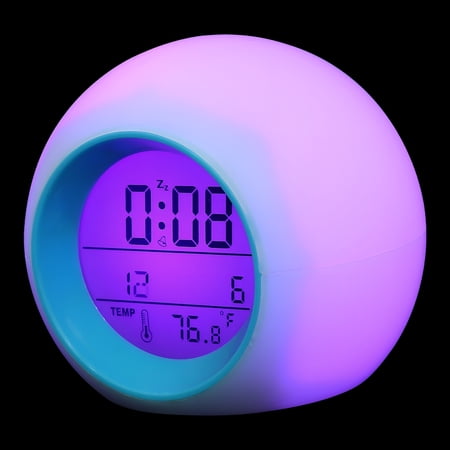 XIBUFE 2026 New Kid Alarm Clock Clocks for Kids Silent Electronic Multi Function Round Travel Child for Kids' Rooms, Travel, Bedroom Decor, Learning Tools, Bedtime Routines