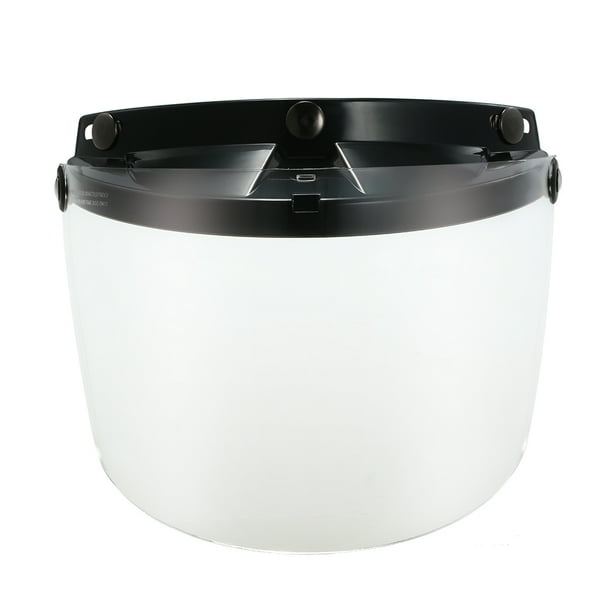 Universal 3 Snap Flip Up Visor Shield Lens for Retro Open Face Motorcycle Helmet