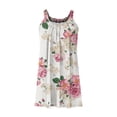 thumbnail image 4 of Mefallenssiah Femmes Mode Casual Imprimé Col Rond Sans Manches Robe Large au Genou, 4 of 5