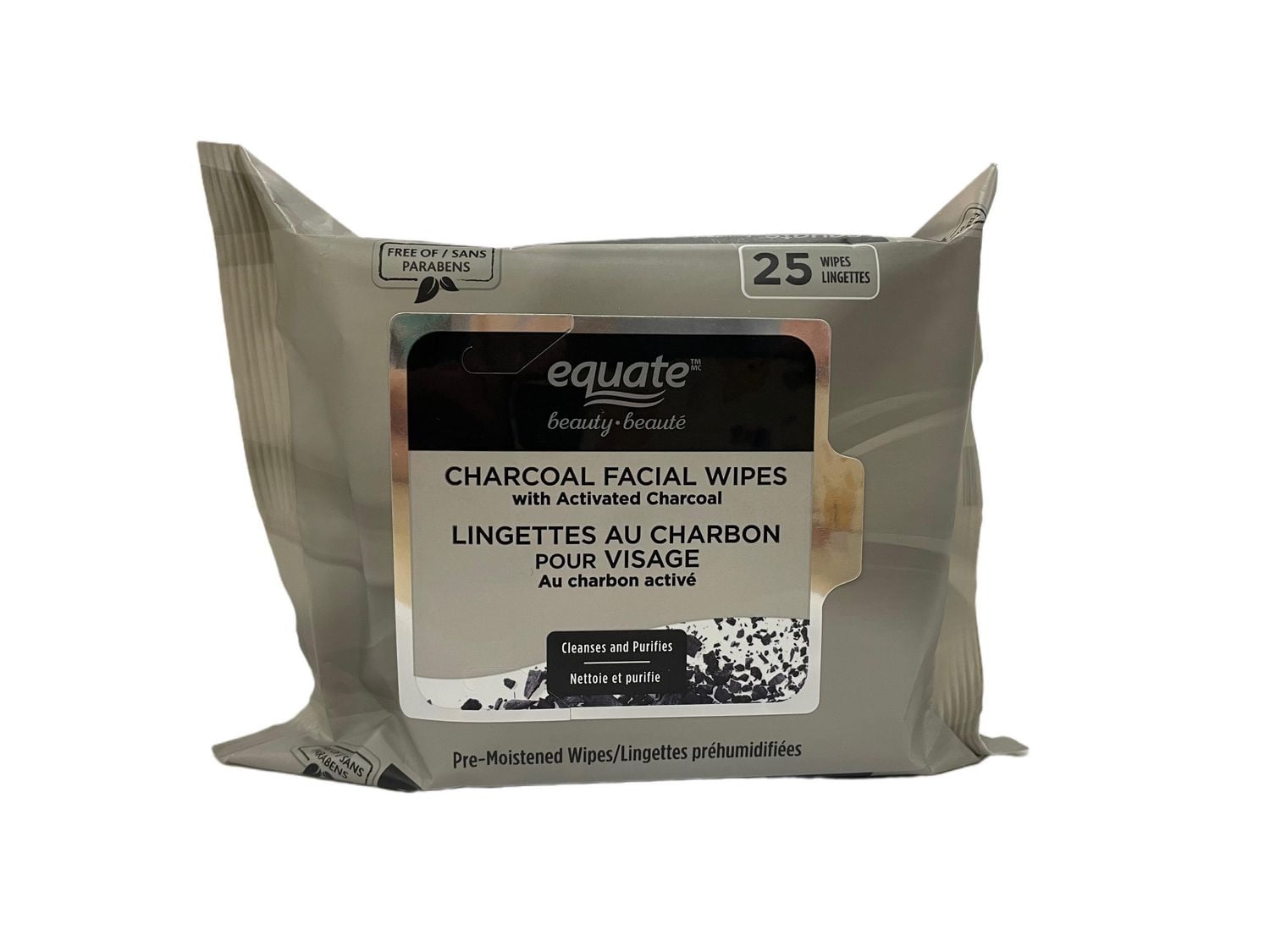 Lingettes Au Charbon Pour Visage 19x19cm/25 unités