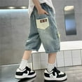thumbnail image 4 of Boys Denim Shorts Fashion Half Pants Pocket Jean Shorts Boys' Fashion Teen Boys Shorts 11-12 Years Cute&nbsp;Boy&nbsp;Clothing, 4 of 9