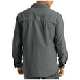 thumbnail image 4 of Txeol Cotton Long Sleeve Button Down Work Shirts for Men Casual Loose Fit Turndown Cargo Shirt with Multi Pockets,Gray,M, 4 of 9