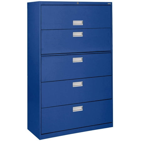 Sandusky Lee 600 Series 36 5 Drawer Lateral File Blue Walmart Com