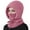 Pink, variant on Women's Winter Hat with Integrated Scarf and Face Mask, Fleece Lined Knit Beanie for Cold Weather, Windproof Cycling Cap with Neck Warmer, Thermal Balaclava Style Hooded Hat - Black