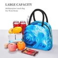 thumbnail image 5 of Pofeuu Blue Shell Print Lunch Bag for Adult Insulated Lunch Box,Leakproof Cooler Food Lunch Containers Reusable High Capacity Lunch Tote Bags-One Size, 5 of 6