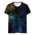 thumbnail image 4 of Kaondbfi Women's Glitter T Shirts Blouse Fashionable Starry Blouses Round Neck Short Sleeve Tops, 4 of 4