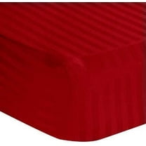 Hospital Bed Sheets Set of 3 Piece, 100% Egyptian Cotton Sheet with 400 Thread Count, Soft & Standard Sheets for Hospital Bed 6" Deep Pocket - Burgundy Stripe, Standard Size (36" x 80")